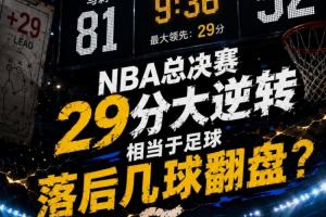 NBA總決賽29分大逆轉(zhuǎn) 相當(dāng)于足球在哪個(gè)聯(lián)賽落后幾球大逆轉(zhuǎn)？